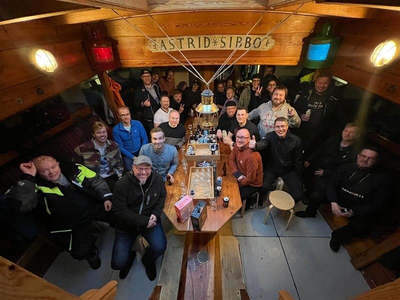 "Employees of Equinix Finland on a boat"